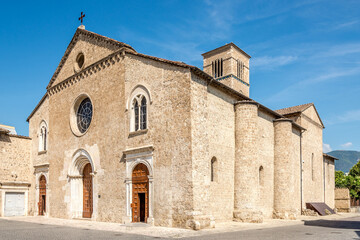 Fototapeta na wymiar View at the Church of San Francesco in the streets of Terni - Italy