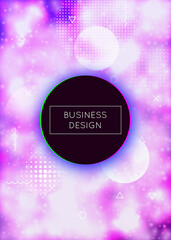 Neon Texture. Violet Round Shape. Simple Flyer. Soft Iridescent Backdrop. Gradient Design. Memphis Dots. Liquid Background. Space Banner. Purple Neon Texture
