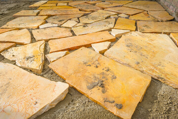 Renovation of a garden in a residential area in autumn, Almere, Flevoland, The Netherlands, November, 2021