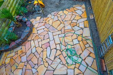 Renovation of a garden in a residential area in autumn, Almere, Flevoland, The Netherlands, November, 2021