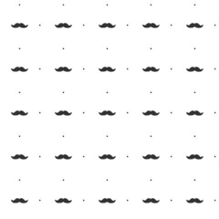 pattern seamless new year winter mustache snowflakes hat