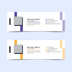 Email signature template or email footer Vector design
