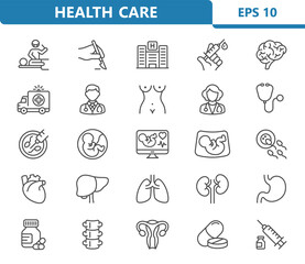 Healthcare, Health Care, Medical, Hospital Icons
