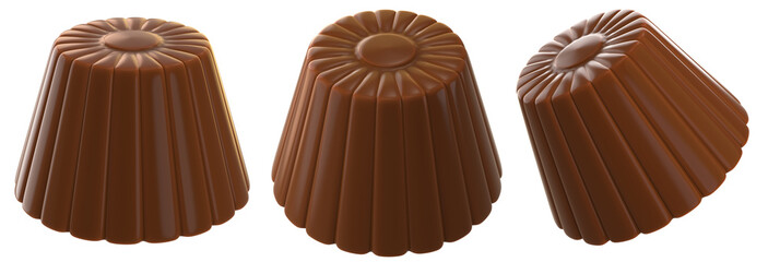Delicious Chocolate. Isolated on white background. 3d illustration