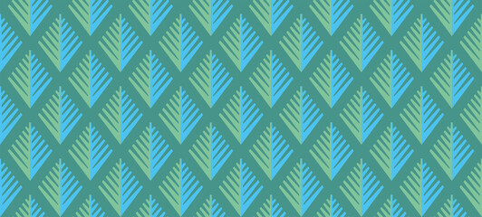 Seamless vector Christmas background with Christmas tree. Scandinavian pastel color fun kids backdrop for postcard, poster, greeting card, wrapping paper. Merry Christmas! Endless baby illustration.	
