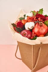 bouquet with fruits vitamins decoration gift romance