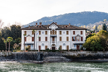 Fototapeta na wymiar Luxury Villa Trotti on the shore of Lake Como. Italy