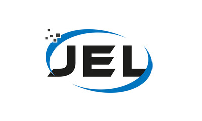 dots or points letter JEL technology logo designs concept vector Template Element