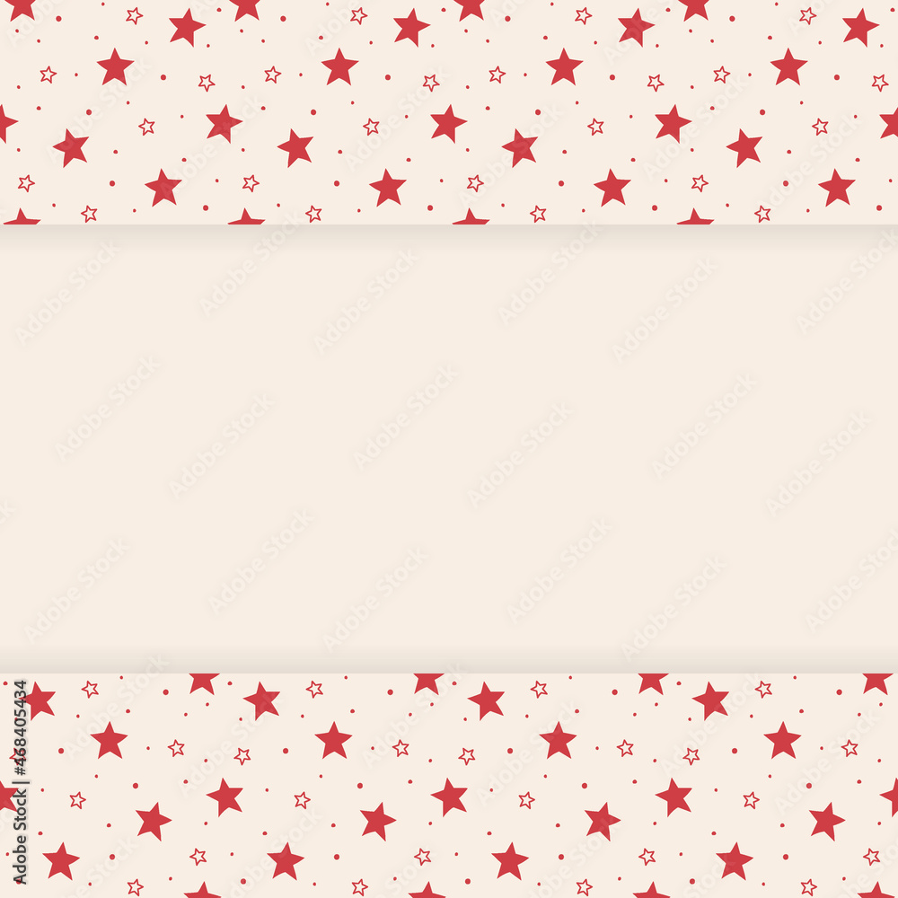 Wall mural empty card with stars. christmas concept. vector