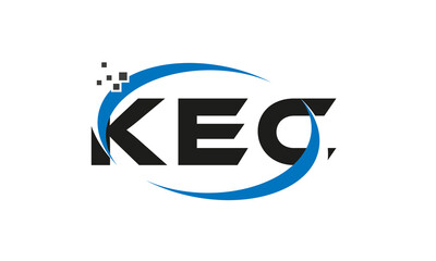 dots or points letter KEC technology logo designs concept vector Template Element