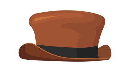Cartoon western hat. Gentlemans hipster side accessory vector illustration