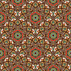 Mandala ornament pattern. Seamless oriental texture. Orintal, arabic, turkish, ottoman motif
