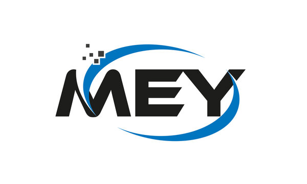 dots or points letter MEY technology logo designs concept vector Template Element