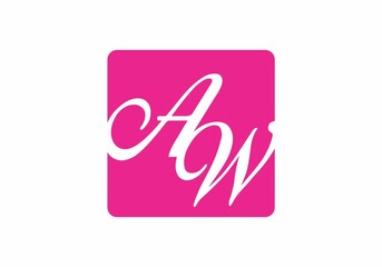 AW initial letter in color