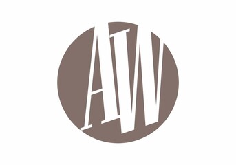 AW initial letter in color