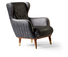 armchair isolated on a white background . corner view