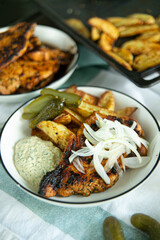 pork steak with potatoes
