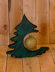 Dekoracja świąteczna choinka z drewna