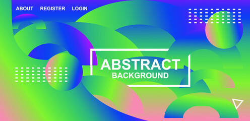 Obraz premium green, blue, pink gradient modern round geometric abstract background. Layout Design Template for website, social media.