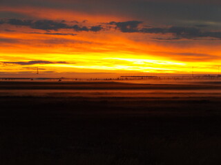 sunset in the tundra