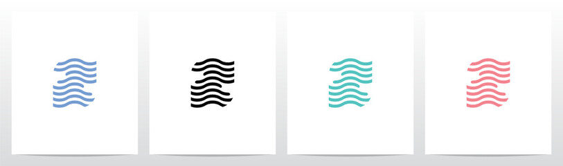 Wavy Lines Forming Letter Logo Design Z - obrazy, fototapety, plakaty