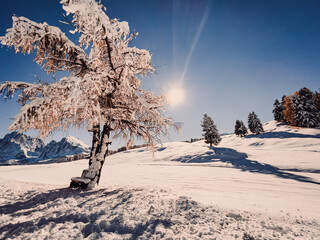 Schneelandschaft Seiser Alm