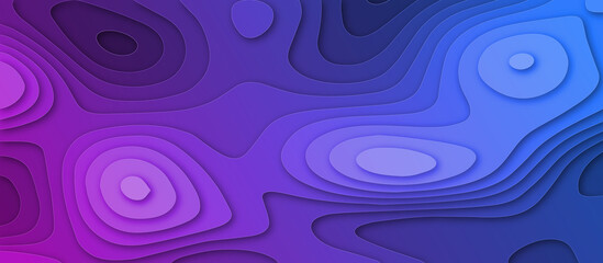 Blue and pink gradient 3d papercut background for design. Paper craft colorful waves. Minimalistic modern design for business presentations. paper cut background. Abstract origami wave design. 