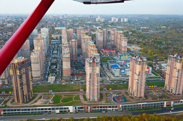Multi-storey buildings in the residential complex "Krasny Aksai", Rostov-on-Don. October 18, 2021.