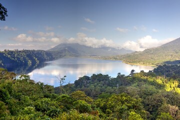 Fototapeta na wymiar lake Batur, bali, indonesia, lake, water, swimming, nice view
