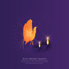 Abstract vector illustration happy guru nanak jayanti. web page, poster, banner.