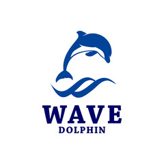 Dolphin Logo Design, Image, Wave, Fish, Sea, Template