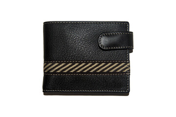 Cartera billetera de cuero negro