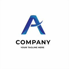 Logo Letter A With Gradient Style Recomnended For Your Company And All Bussines