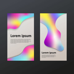 Abstract holographic cover template. Holographic background for the phone. Holographic advertising. Abstract background. Abstract cover. Abstract illusory holographic cover for  advertising.