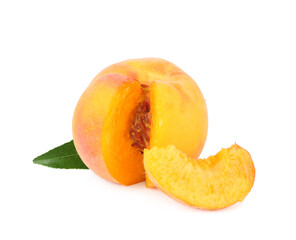 Peach isolated on a white background
