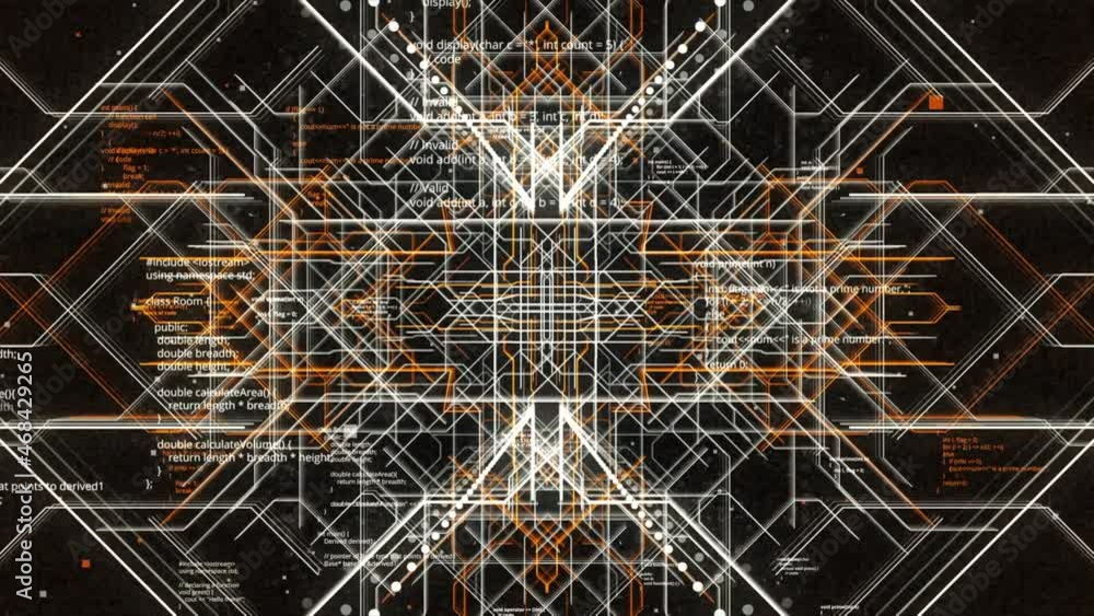 Poster abstract conceptual background with neuron data information and network connections. animation. cros