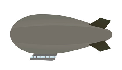 Fototapeta na wymiar Grey air ship. vector illustration