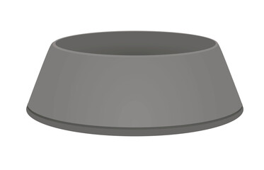 Grey pet bowl. vector illustration