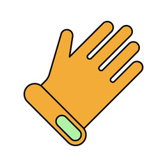 golf hand gloves icon vector