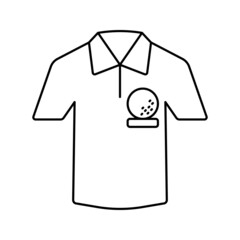 Golf sport tee shirt icon vector