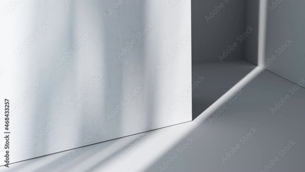 Poster shadow in the empty room, 3d rendering.