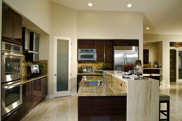 modern kitchen interior of new house