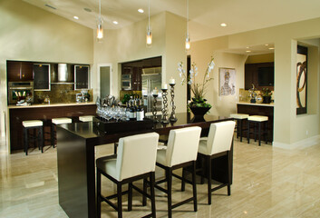 modern kitchen interior of new house