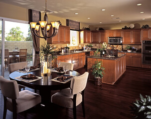 modern kitchen interior of new house