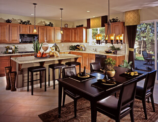 modern kitchen interior of new house