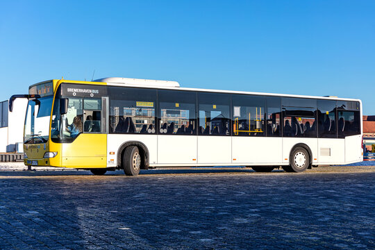 BREMERHAVEN, GERMANY - OCTOBER 28, 2021: BremerhavenBus Mercedes-Benz Citaro
