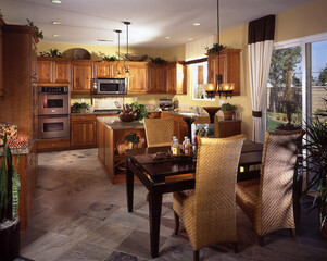 modern kitchen interior of new house