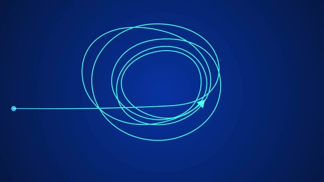 Hand drawn tangle scrawl sketch line like finding a solution abstract scribble shape. 4K FullHD and HD render footage animation