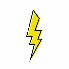 Thunder icon design template illustration vector