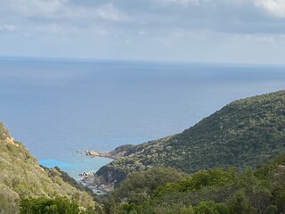 view of the coast of the sea, Italia, South Sardinia,  mediterranean sea
